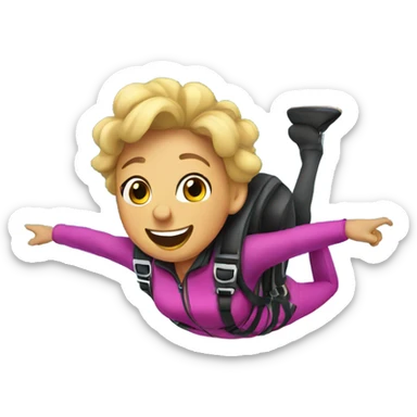 Girl skydiving  sticker
