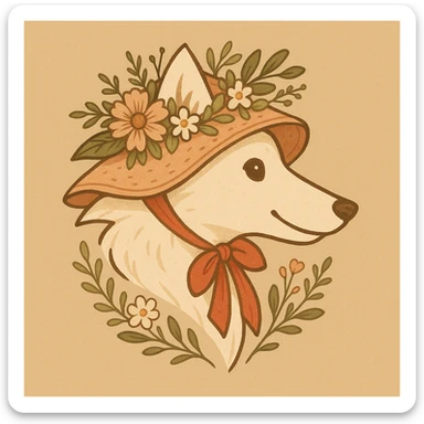 Give the Overwolf logo a cute cottagecore makeover sticker