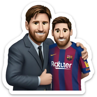 Messi con un mate sticker
