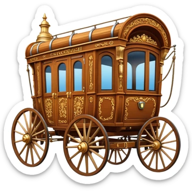 huge-horse-drawn-fancy-french-stagecoach-caravan sticker