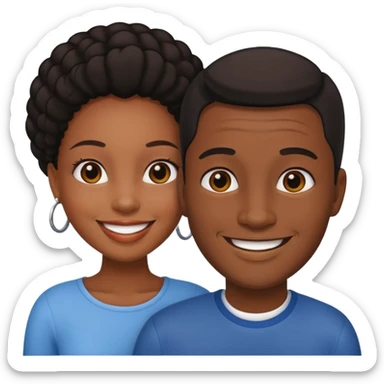 Ebony couple sticker