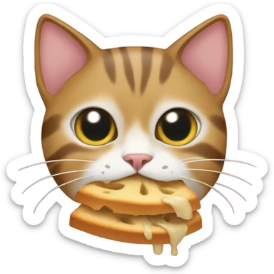 Cat munching  sticker