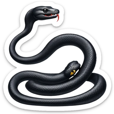 Black snake sticker