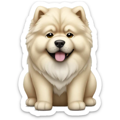 Chowchow white sticker