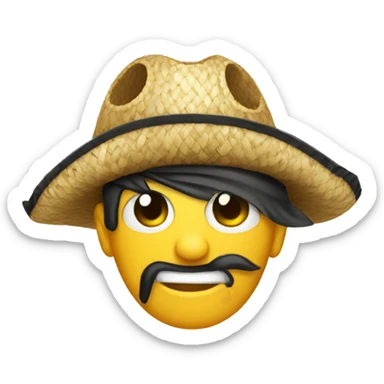 straw hat pirate sticker