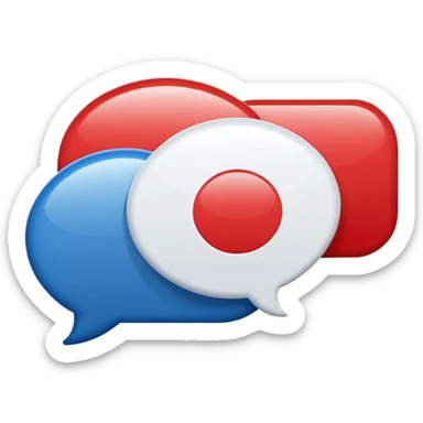 speech bubble with French flag colors sticker