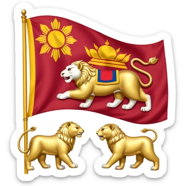 make flag of Tibet add 2 snow lion sticker