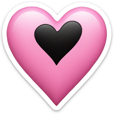 Pink and black heart sticker