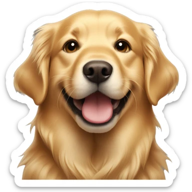 Golden retriever smiling sticker