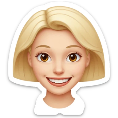 facial Upselling scam women fake sympathetic smile, predatory grin, saccharine smile, smirk sticker