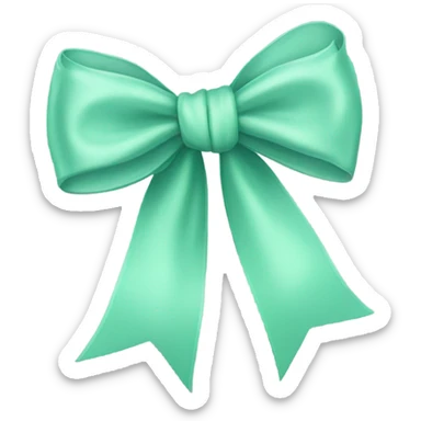 Mint bow sticker