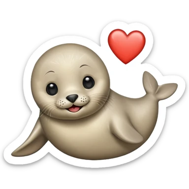 Happy seal in love sticker
