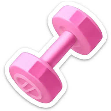 light pink dumbbells sticker