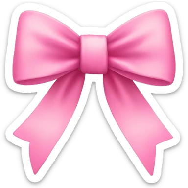 Pink bow sticker
