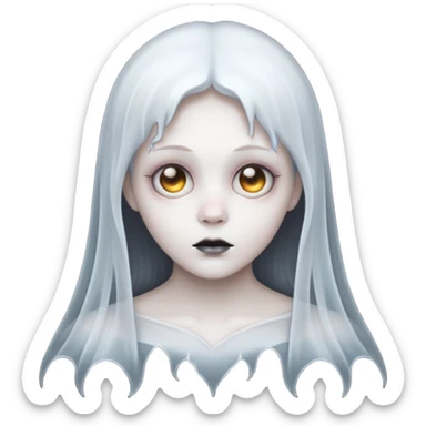 Gothic style ghost sticker
