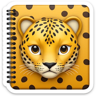 leopard patterned notebook sticker