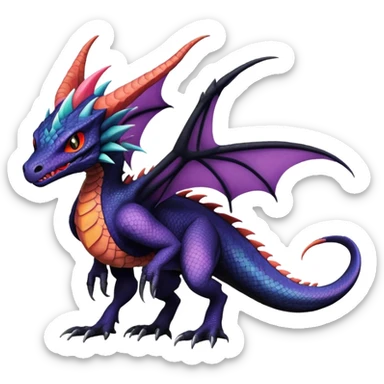 Salandit-Noibat-Noivern-Nargacuga-Dragon-Hybrid (Full body) sticker