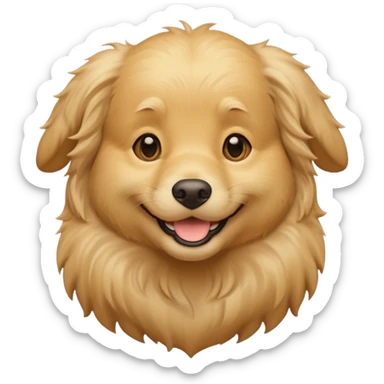 Cream coloured golden retriever sticker