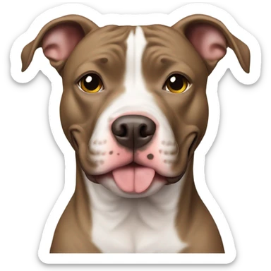 all american female pit bull  sticker