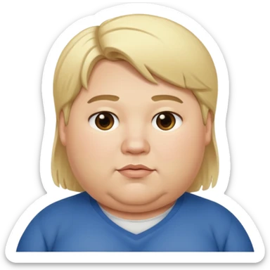 ash Trevino is a fat girl with blonde hair  sticker