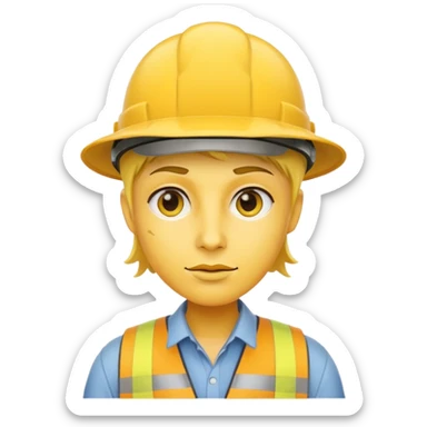 journalist with yellow skin wearing a press hat, no gender marker sticker