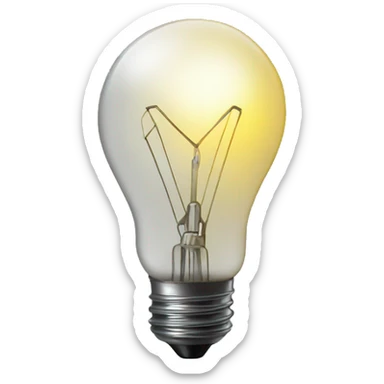 Idea lightbulb sticker