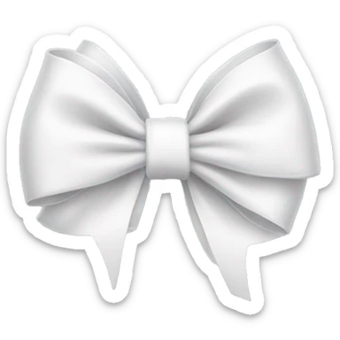 White bow sticker