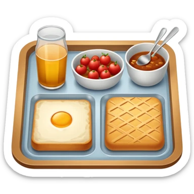 rectangle tray meal sticker