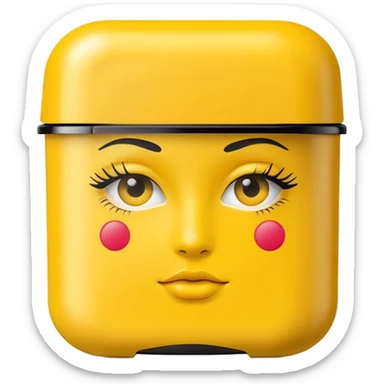 yellow makeup packaging sticker