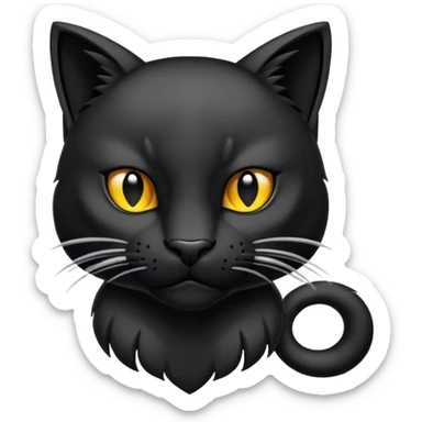Crea un emoji de pantera negra  sticker