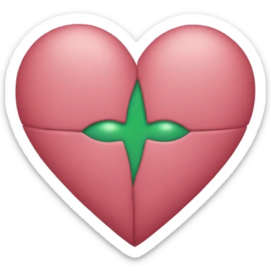 a heart divided by 4 sticker