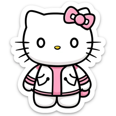 Hanging out with hello kitty sticker