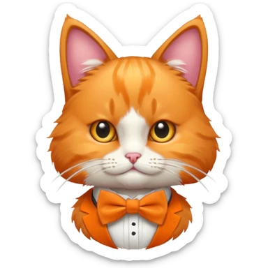cat with a bowtie sticker