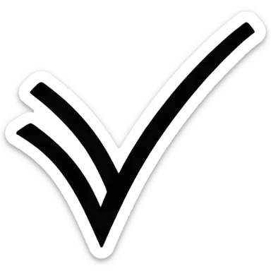 Una raya como ✔️ sticker