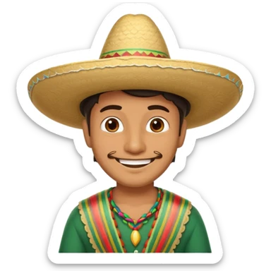 does it all Mexican worker man great smile sticker