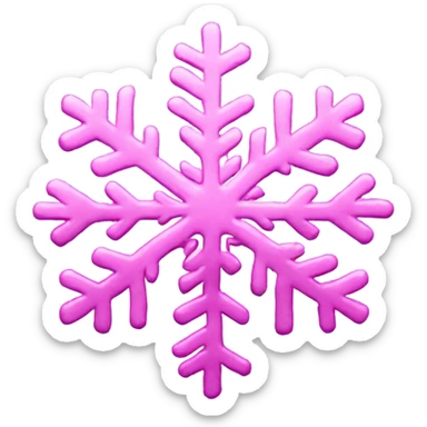 Pink snowflake sticker