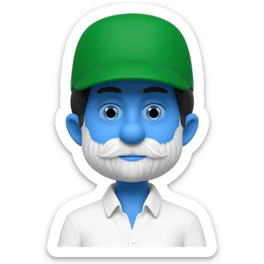 haz uno de una pitufa femenina que se vea que és pitufa igual que la pitufina en vez del color de pelo rubio negro sticker