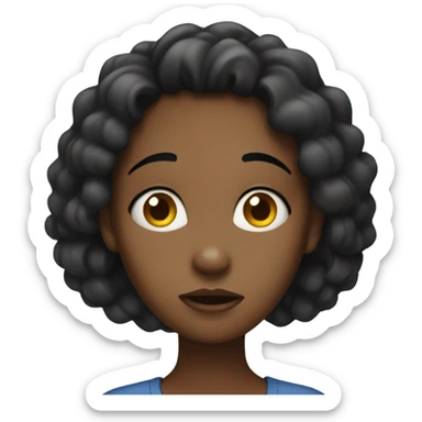 extremely confused black girl sticker