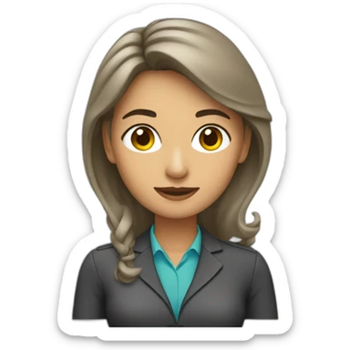 mujer oficina sticker