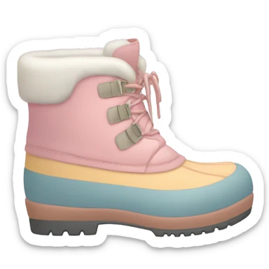 Pastel snow boots sticker