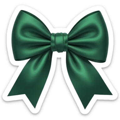 dark green bow sticker