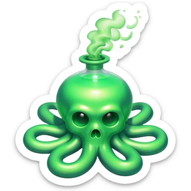 poisonous gas, isometric sticker