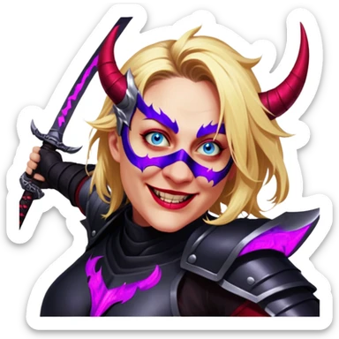 Demon-Horned Warrior sticker