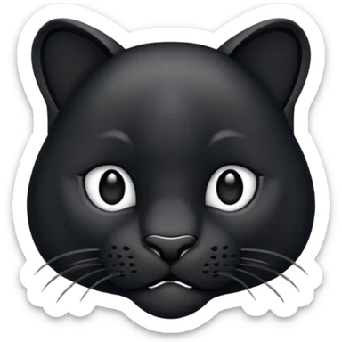 Emoji panthère noir entière  sticker