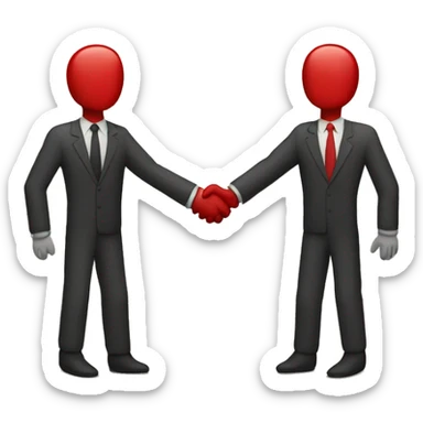  shaking hands who are crossed out with a red X sticker
