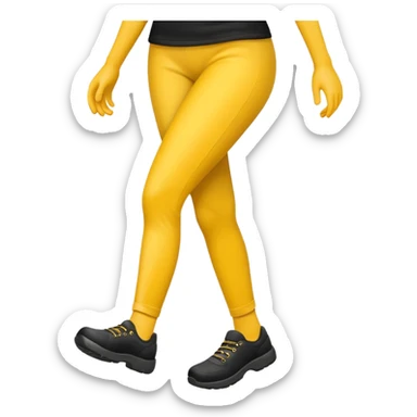 walking emoji but legs are blacked out sticker