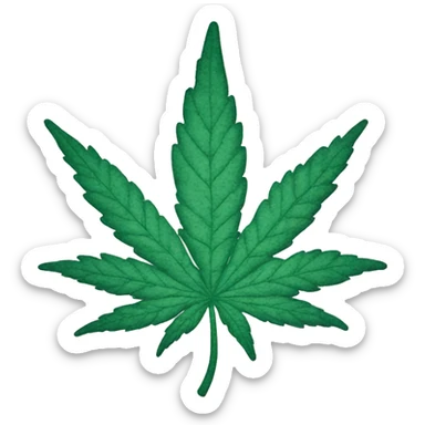 weed leaf with smoke sticker