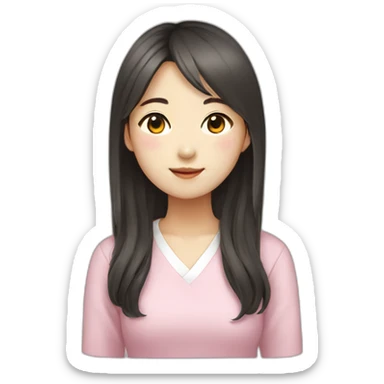 Korean girl sticker