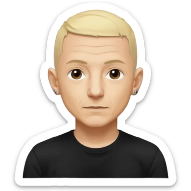Chester Bennington with blonde hair sticker
