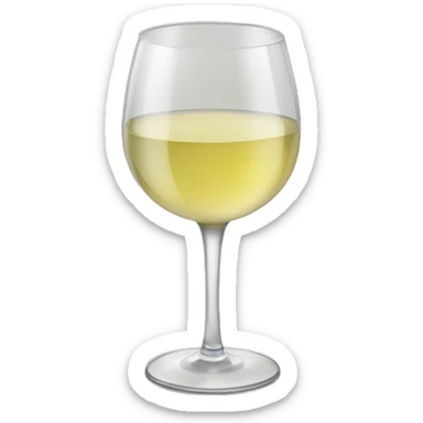 a glass of white wine sticker